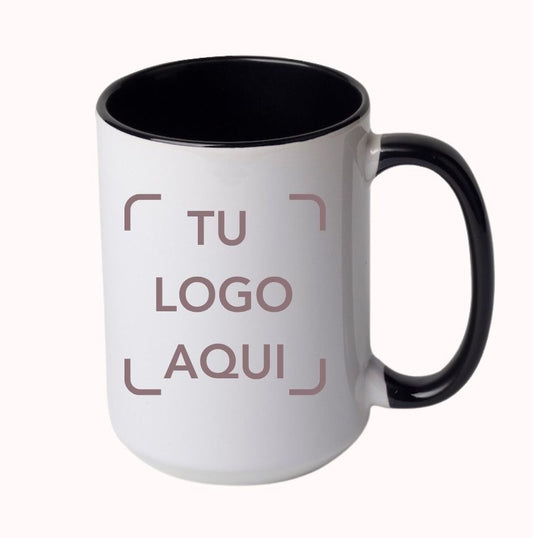 Taza personalizada de cerámica con interior de color