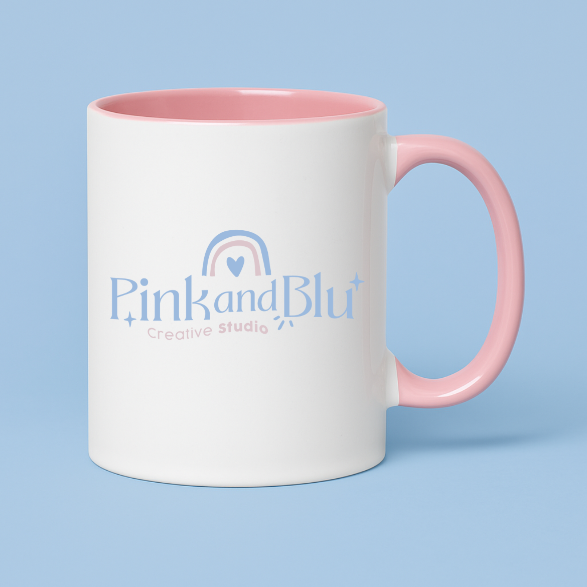 Taza personalizada de cerámica con interior de color