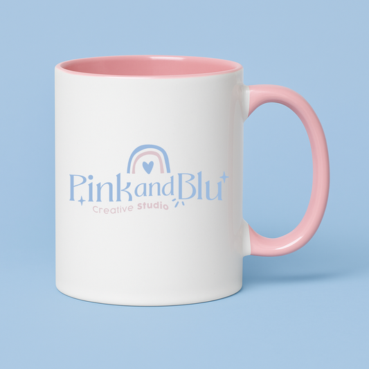 Taza personalizada de cerámica con interior de color