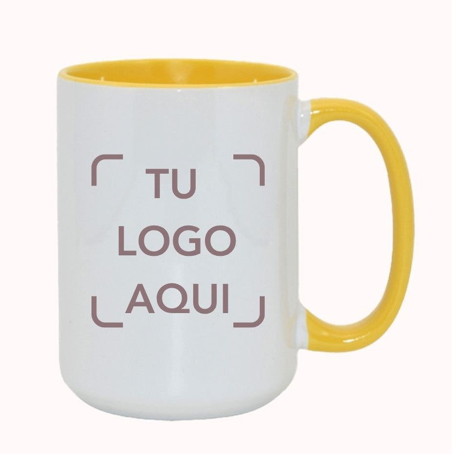 Taza personalizada de cerámica con interior de color
