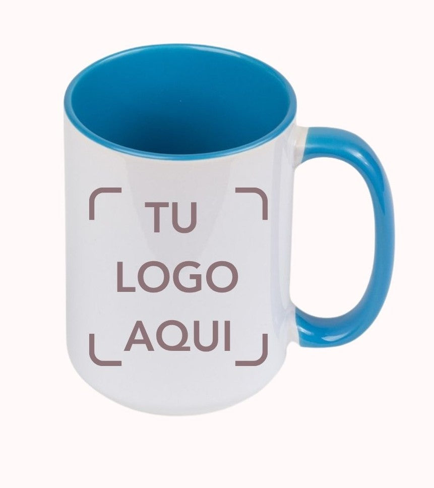 Taza personalizada de cerámica con interior de color