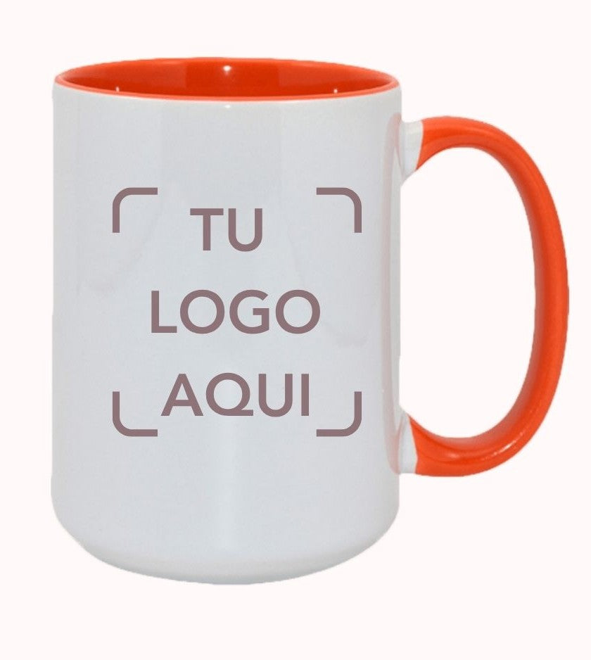 Taza personalizada de cerámica con interior de color