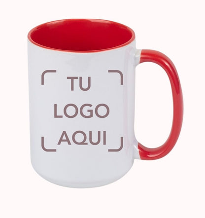 Taza personalizada de cerámica con interior de color