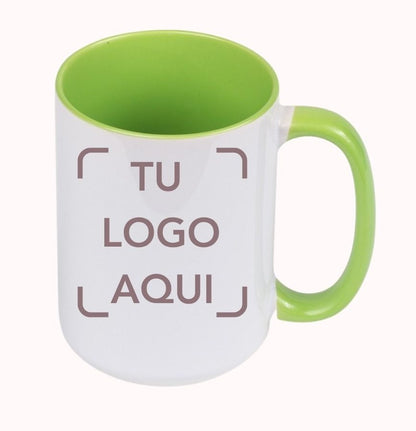 Taza personalizada de cerámica con interior de color